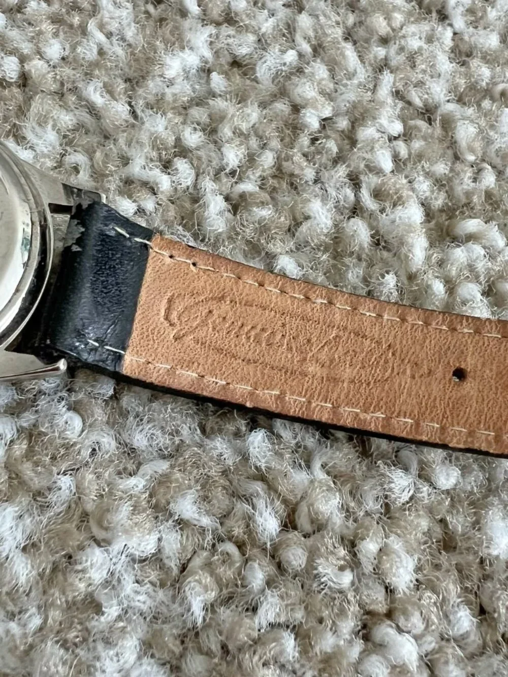 Vintage Disney Fossil Mickey Mouse Watch Mickey & Co. Black Leather LI-2002